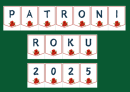 PATRONI ROKU 2025 – girlanda – biblioteka – język polski – wersja 1