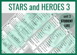 Stars and Heroes 3 unit 3  STUDENT LIFE– zakładki do książki