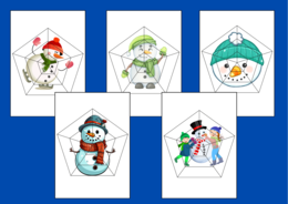 DZIEŃ BAŁWANA – Dzień Bałwanka – ZIMA – puzzle – układanka- układanki – biblioteka – świetlica – przedszkole – 14 wersji