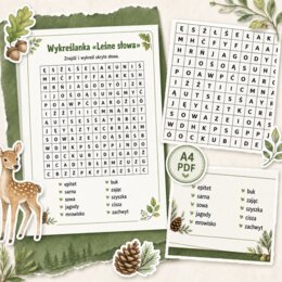 Wykreślanka: Leśne słowa