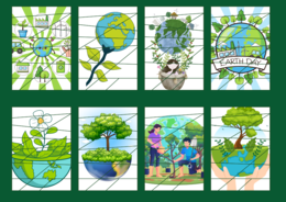 DZIEŃ ZIEMI – puzzle – biblioteka – przedszkole – świetlica – 23 wersje