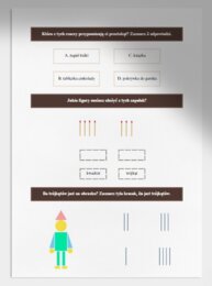 Figury geometryczne - rozpoznawanie i nazywanie. Karta pracy. Sprawdzian.