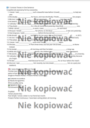 Karta pracy: Mastering the Perfect & Past Tenses B2/B2+