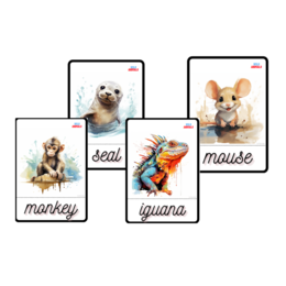 Karty Obrazkowe Dzikie zwierzęta Wild Animals