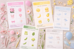 Kolory wiosny – plansze do nazywania barw