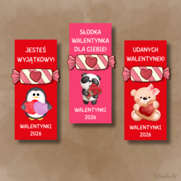 Walentynki - gotowy zestaw materiałów do druku (PDF)