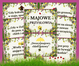 Majowe przysłowia na gazetkę i zajęcia