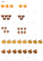 Jesienne karty pracy - zadania