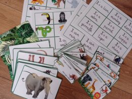 WILD ANIMALS - Bingo, Domino, Can, Karty obrazkowe, Memory, Części ciała