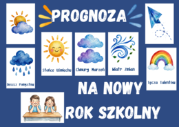 Gazetka szkolna „Prognoza na nowy rok szkolny” gazetka na rozpoczęcie roku szkolnego.