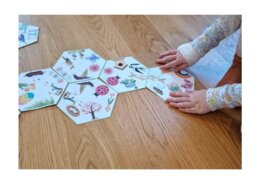 Układanka sześciokątna - wiosna GIGA