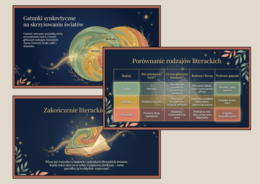 RODZAJE LITERACKIE - prezentacja - 14 slajdów - egzamin - powtórka