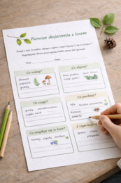 Pierwsze skojarzenia z lasem [Karta pracy]