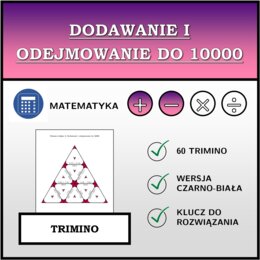 Trimino - Dodawanie i odejmowanie do 10000 | matematyka