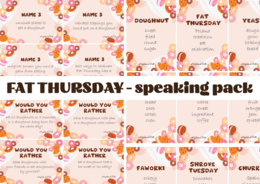 Fat Thursday speaking pack - Tłusty Czwartek mówienie, j. angielski