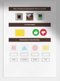 Figury geometryczne - rozpoznawanie i nazywanie. Karta pracy. Sprawdzian.