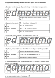 E8 Zadania typu "Tak/nie ponieważ..."