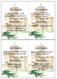 Karty Ja mam, Kto ma? Zemsta A. Fredry, egzamin ósmoklasisty