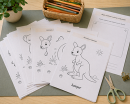 Kolorowanka: Zwierzęta z Australii