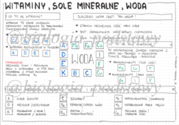 Klasa 7 -Witaminy sole mineralne woda - sketchnotka