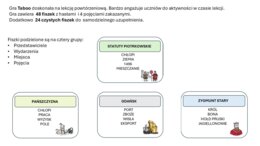 Historia klasa szósta -  Taboo, gra edukacyjna