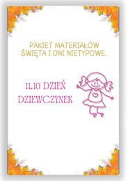 PAKIET MATERIAŁÓW NA PAŹDZIERNIK WEDŁUG KALENDARZA ŚWIĄT I DNI NIETYPOWYCH.