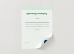 Dyplom przyjaciela przyrody