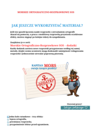 Trenuj z MORSEM. Ortografia i rozprawka w jednym pakiecie materiałów.