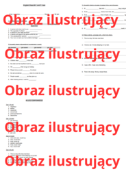 English Class B1 unit 7 test (sprawdzian / praca klasowa)