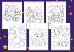 🔮Kolorowanki na ANDRZEJKI – magia, zabawa i kreatywność ✨ - przedszkole - biblioteka - świetlica - 34 szt.