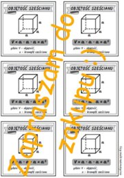 Objętość sześcianu - wklejka, notatka dla ucznia.