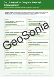 Geograficzne 5 sekund klasa 6