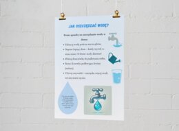 Plakaty zachęcające do ekologii w domu. Jak oszczędzać wodę? Segregacja odpadów