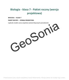 BIOLOGIA KLASA 7 – PAKIET ROCZNY (WERSJA PROJEKTOWA)