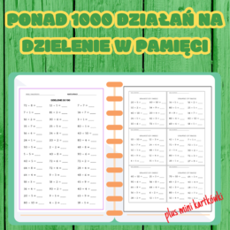 PONAD 1000 DZIAŁAŃ NA DZIELENIE W PAMIĘCI