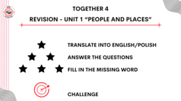 Together 4 - Revision Game Unit 1 materiały utrwalające