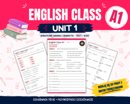 Gramatyka klasa 4: Czasownik to be + przymiotniki dzierżawcze. Na podstawie podręcznika English Class A1 Unit 1
