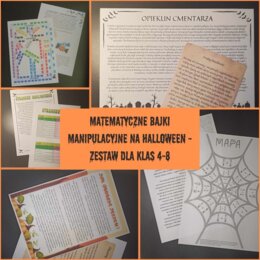 MATEMATYCZNE BAJKI MANIPULACYJNE NA HALLOWEEN - ZESTAW DLA KLAS 4-8