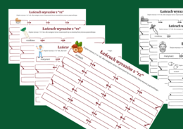 ŁAŃCUCH WYRAZOWY – wyrazy z “RZ” – karta pracy – ortografia