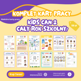 Zestaw kart pracy do Kids can 2 - cały rok szkolny
