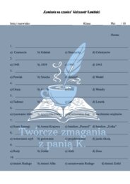 "Kamienie na szaniec" - odwrócona kartkówka