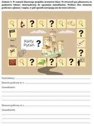 Zestaw 34 zadań typu egzaminacyjnego z lektur, egzamin ósmoklasisty z języka polskiego + odpowiedzi