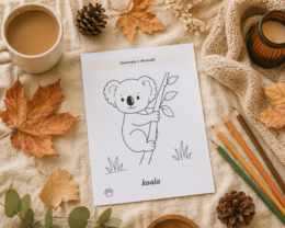 Kolorowanka: Zwierzęta z Australii