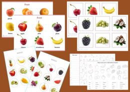 Angielski – komplet materiałów z zakresu leksykalnego OWOCE; Memory, BINGO, ćwiczenia Materiał cyfrowy