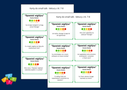 LEKTURY OBOWIĄZKOWE z kl. 7-8 – Karty do SMALL TALK – 252 pytania – 14 lektur - gra