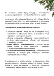 Scenariusza na Jasełka - Raport z Betlejem