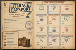 Paszport literacki = pieczątki/stemple lekturowe
