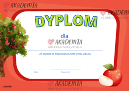 DZIEŃ JABŁKA - GIRLANDA, KARTY PRACY, ZABAWY, KOLOROWANKI, MATERIAŁY EDUKACYJNE