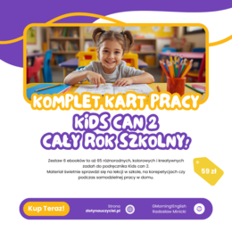 Zestaw kart pracy do Kids can 2 - cały rok szkolny