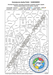 Gramatyczne skarby Polski - SANDOMIERZ - karta pracy + klucz odpowiedzi